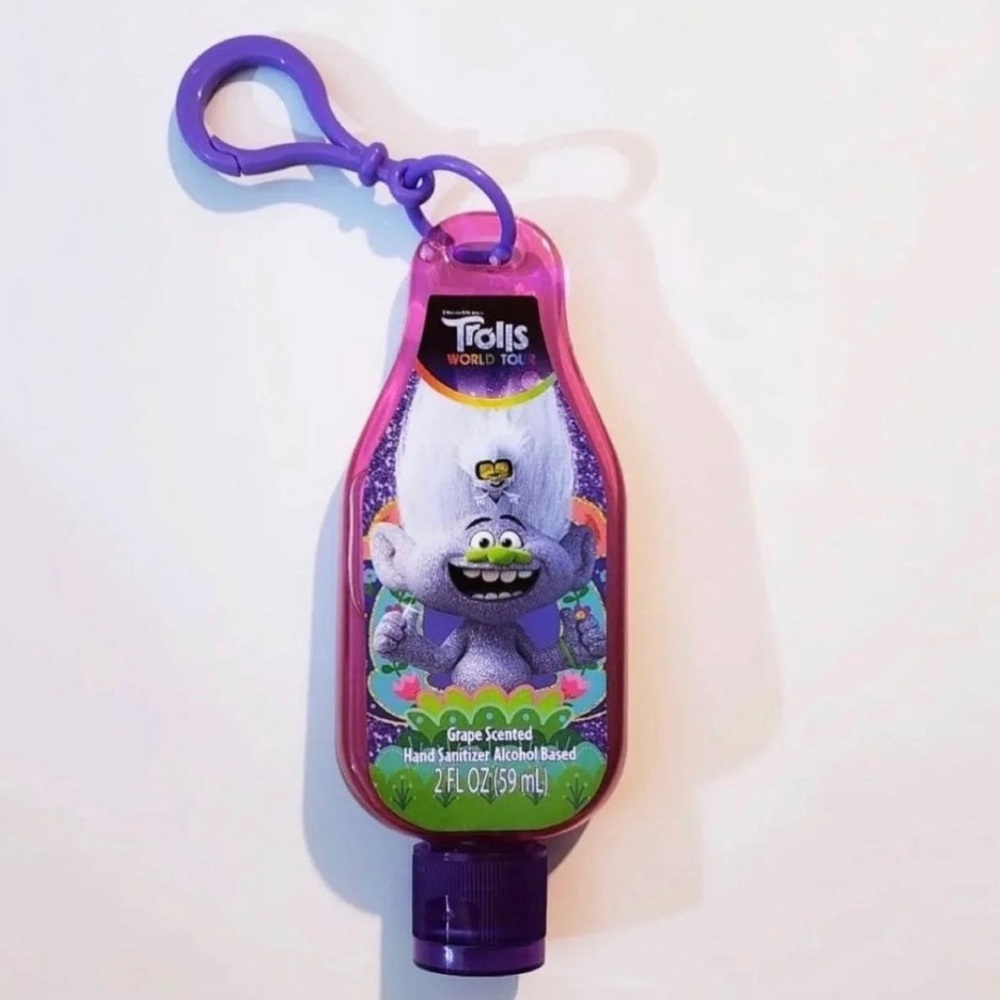 Trolls World Tour grape scented hand sanitizer